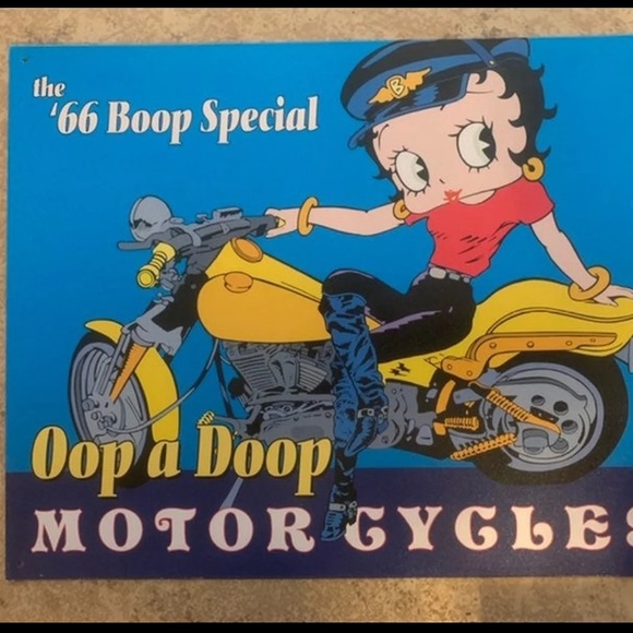 Betty Boop Other - Betty Boop Collectible Metal Motor Cycle Picture Betty Boop Other - Betty Boop Collectible Metal Motor Cycle Picture
